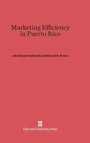 Cover of Marketing Efficiency in Puerto Rico