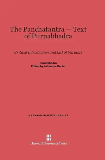 Cover of The Panchatantra-Text of Purnabhadra