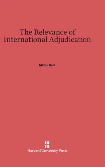 Cover of The Relevance of International Adjudication