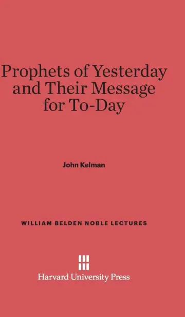 Cover of Prophets of Yesterday and Their Message for Today