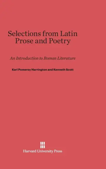 Cover of Selections from Latin Prose and Poetry