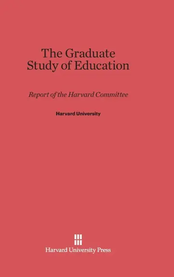 Cover of The Graduate Study of Education