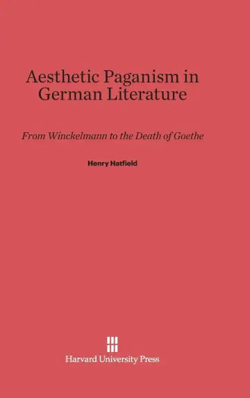 Cover of Aesthetic Paganism in German Literature