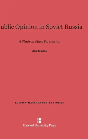 Cover of Public Opinion in Soviet Russia