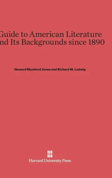 Cover of Guide to American Literature and Its Backgrounds Since 1890