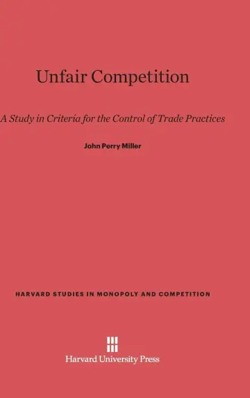Cover of Unfair Competition