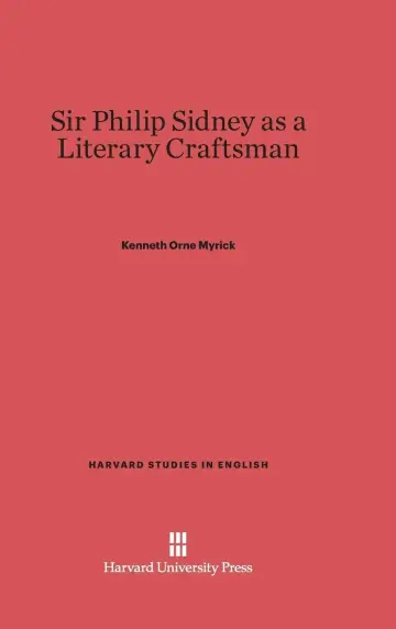 Cover of Sir Philip Sidney as a Literary Craftsman