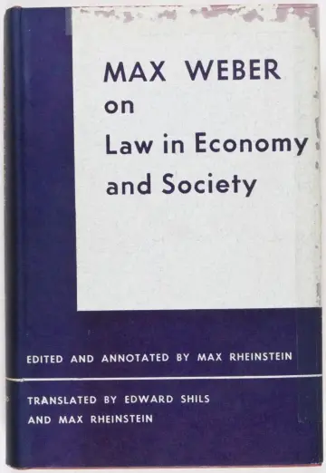 Cover of Max Weber on Law in Economy and Society