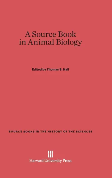 Cover of A Source Book in Animal Biology