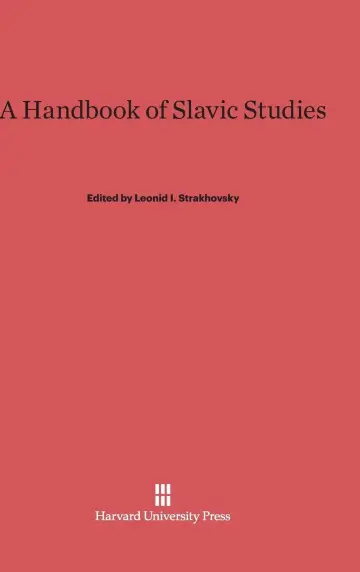 Cover of A Handbook of Slavic Studies
