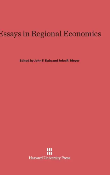 Cover of Essays in Regional Economics