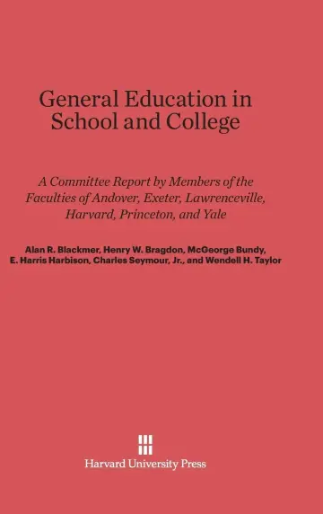 Cover of General Education in School and College