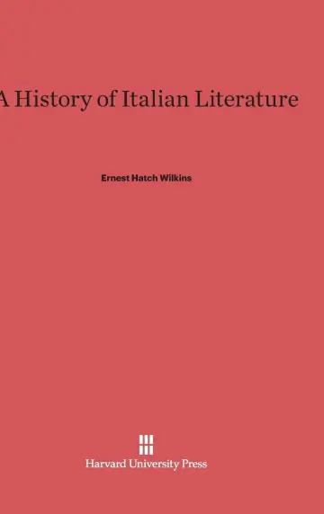 Cover of A History of Italian Literature