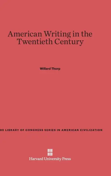 Cover of American Writing in the Twentieth Century