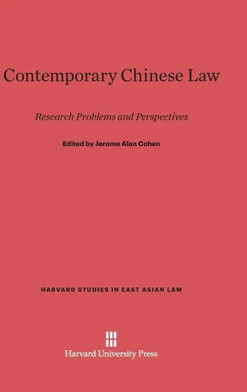 Cover of Contemporary Chinese Law