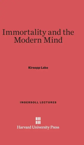 Cover of Immortality and the Modern Mind