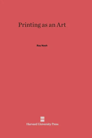 Cover of Printing as an Art