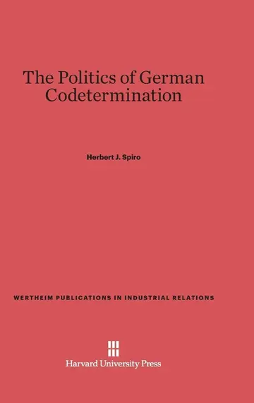 Cover of The Politics of German Codetermination