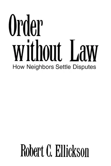Cover of Order without Law