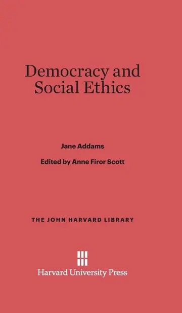 Cover of Democracy and Social Ethics