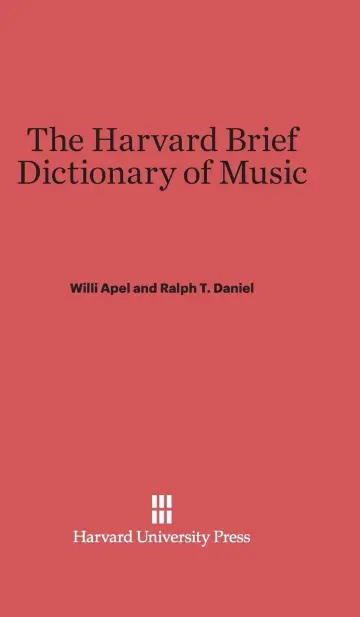 Cover of The Harvard Brief Dictionary of Music