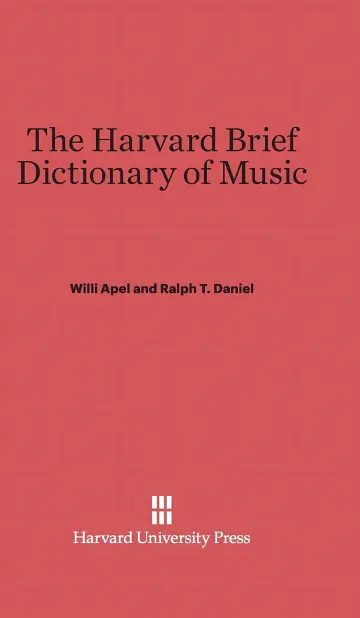 Cover of Harvard Brief Dictionary of Music