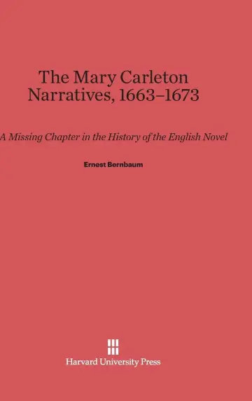 Cover of The Mary Carleton Narratives, 1663-1673
