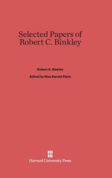 Cover of Selected Papers of Robert C. Binkley