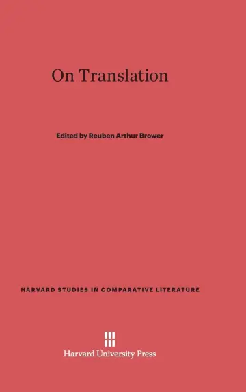 Cover of On Translation