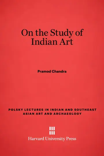 Cover of On the Study of Indian Art Reprint 2013