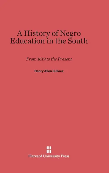 Cover of A History of Negro Education in the South