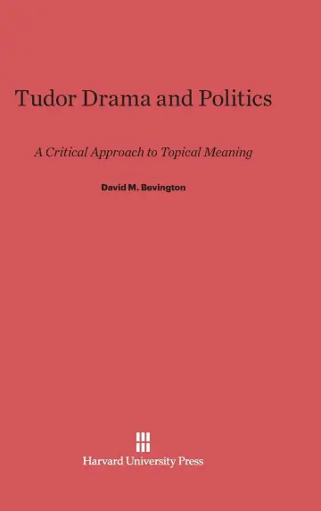 Cover of Tudor Drama and Politics