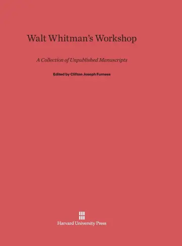 Cover of Walt Whitman's Workshop