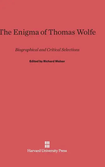 Cover of The Enigma of Thomas Wolfe