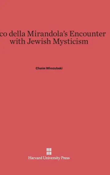Cover of Pico Della Mirandola's Encounter with Jewish Mysticism