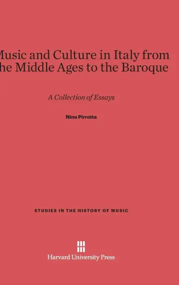 Cover of Music and Culture in Italy from the Middle Ages to the Baroque