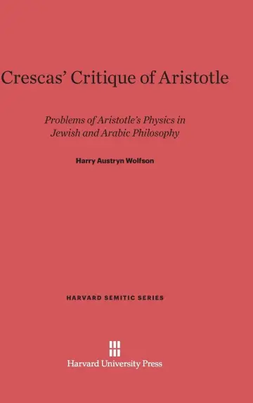 Cover of Crescas' Critique of Aristotle