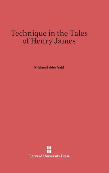 Cover of Technique in the Tales of Henry James