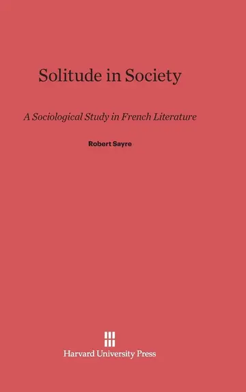 Cover of Solitude in Society