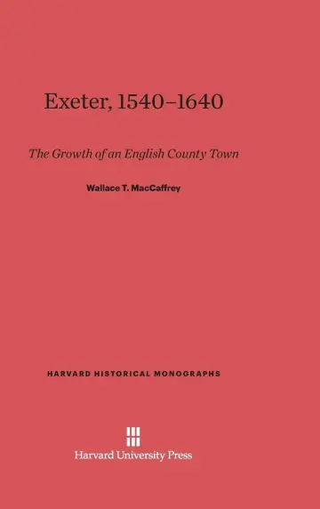 Cover of Exeter, 1540-1640