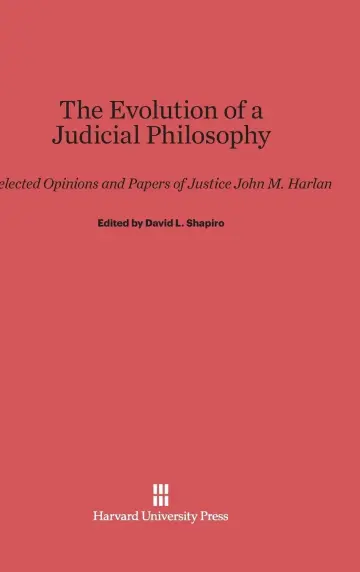 Cover of The Evolution of a Judicial Philosophy