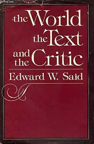 Cover of The World, the Text, and the Critic