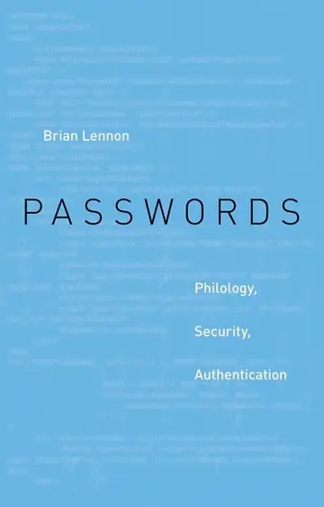 Cover of Passwords – Philology, Security, Authentication
