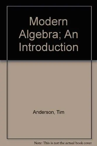 Cover of Modern Algebra; an Introduction