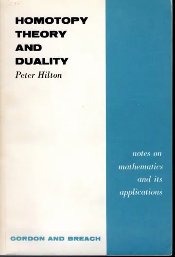 Cover of Homotopy Theory and Duality