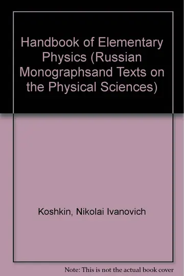 Cover of Handbook of Elementary Physics