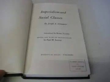 Cover of Imperialism and Social Classes
