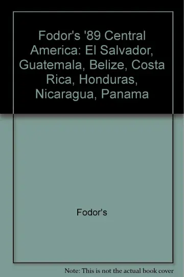 Cover of Fodors-central Amer'89