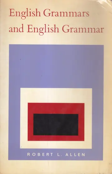 Cover of English grammars and English grammar