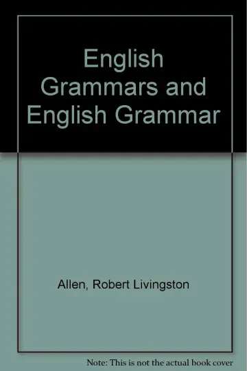 Cover of English grammars and English grammar